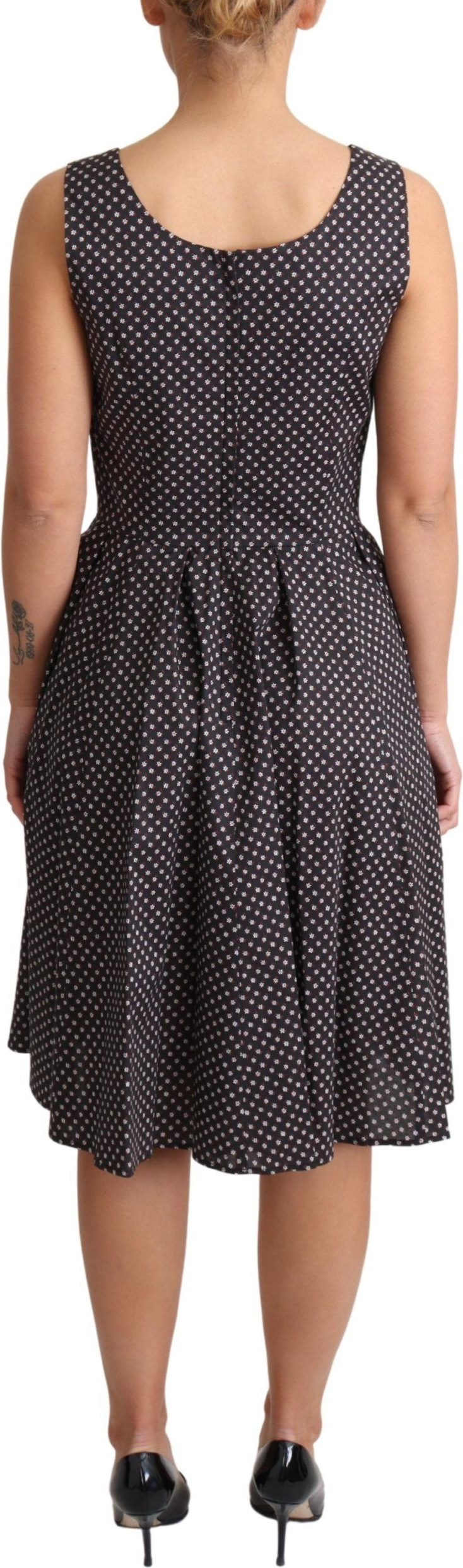 Dress Dolce & Gabbana Black Floral A-Line Stretch