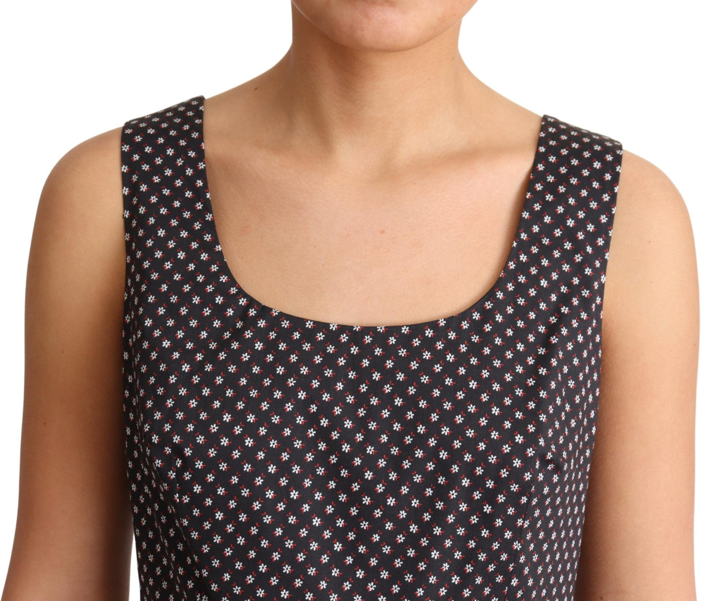 Dress Dolce & Gabbana Black Floral A-Line Stretch