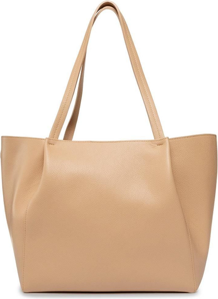 Shopping Bag Patrizia Pepe Elegant Beige Leather Shopping Bag with Pochette