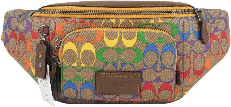 Поясная сумка Fanny Pack Coach Rainbow Signature Coated Canvas Track