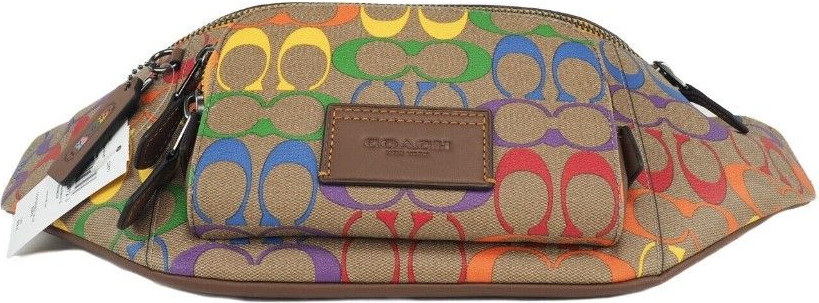 Поясная сумка Fanny Pack Coach Rainbow Signature Coated Canvas Track