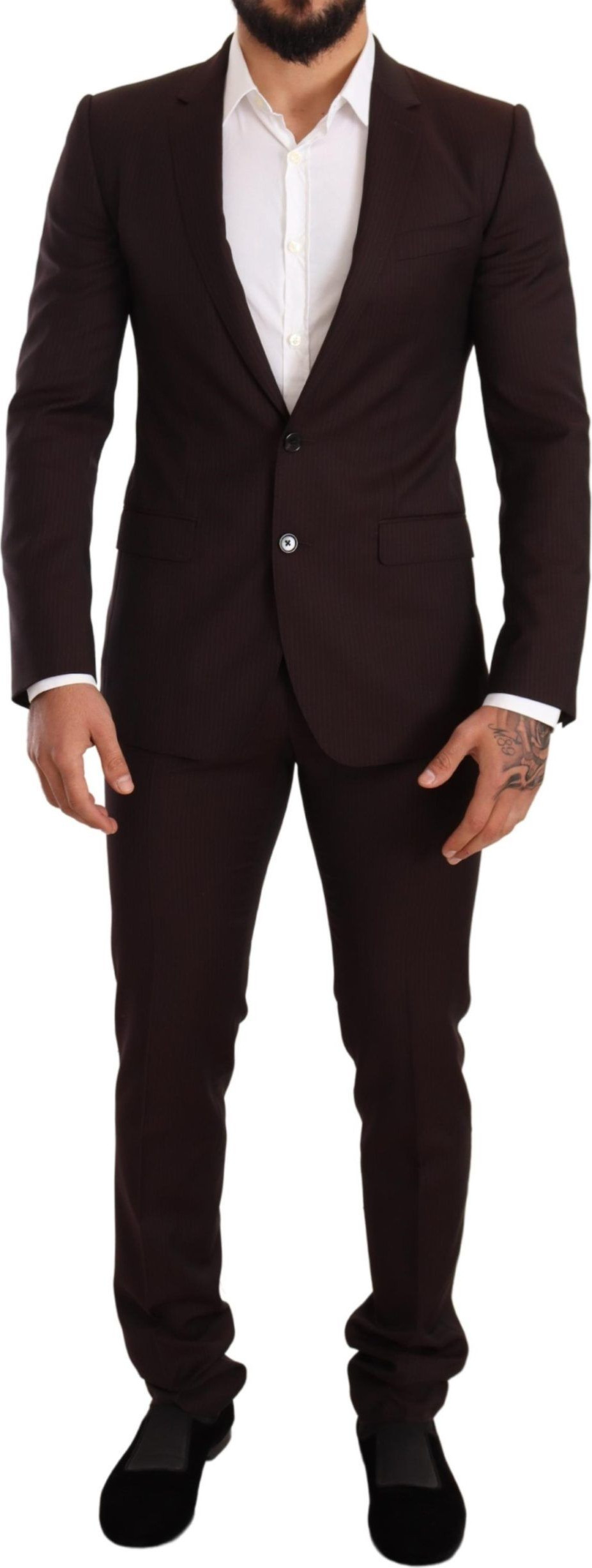 Suit Bordeaux Wool MARTINI Dolce & Gabbana