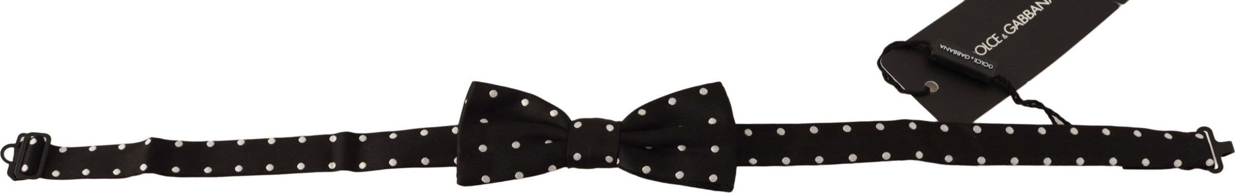 Dolce & Gabbana Eleganti Qora Nuqtali Ipak Kravat-Papyon