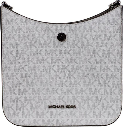 Crossbody sumkasi Michael Kors Briley Kichik Messenjer Crossbody sumkasi Oq Signature