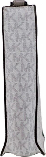 Crossbody sumkasi Michael Kors Briley Kichik Messenjer Crossbody sumkasi Oq Signature