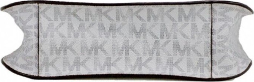 Crossbody sumkasi Michael Kors Briley Kichik Messenjer Crossbody sumkasi Oq Signature