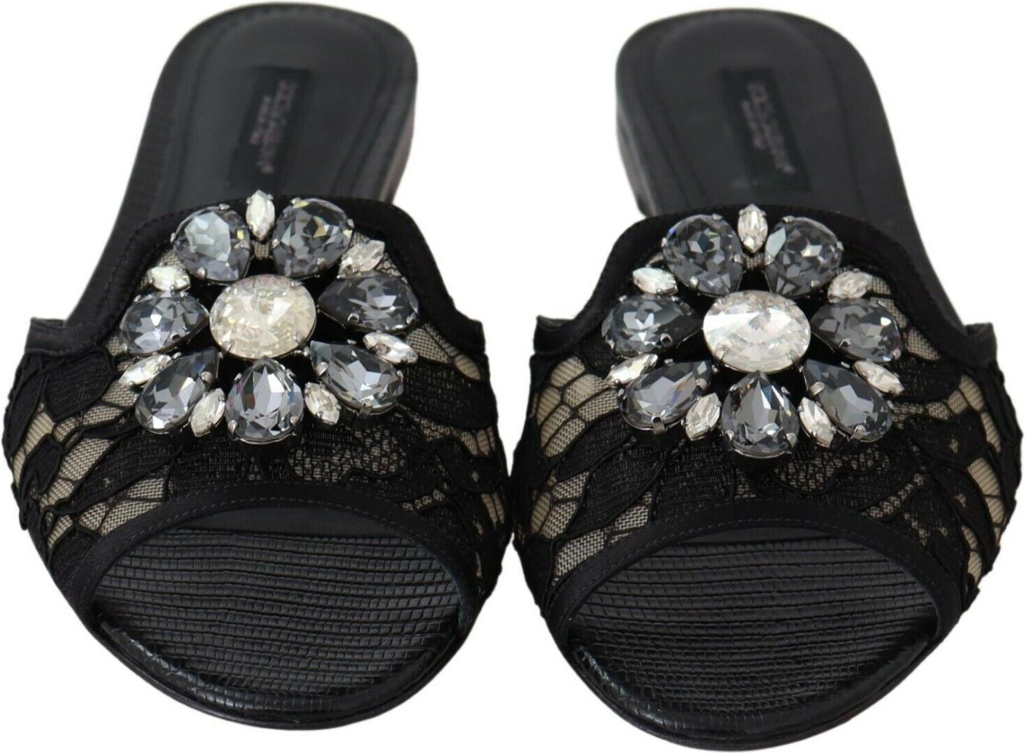 Dolce & Gabbana qora Taormina dantelli slazeri