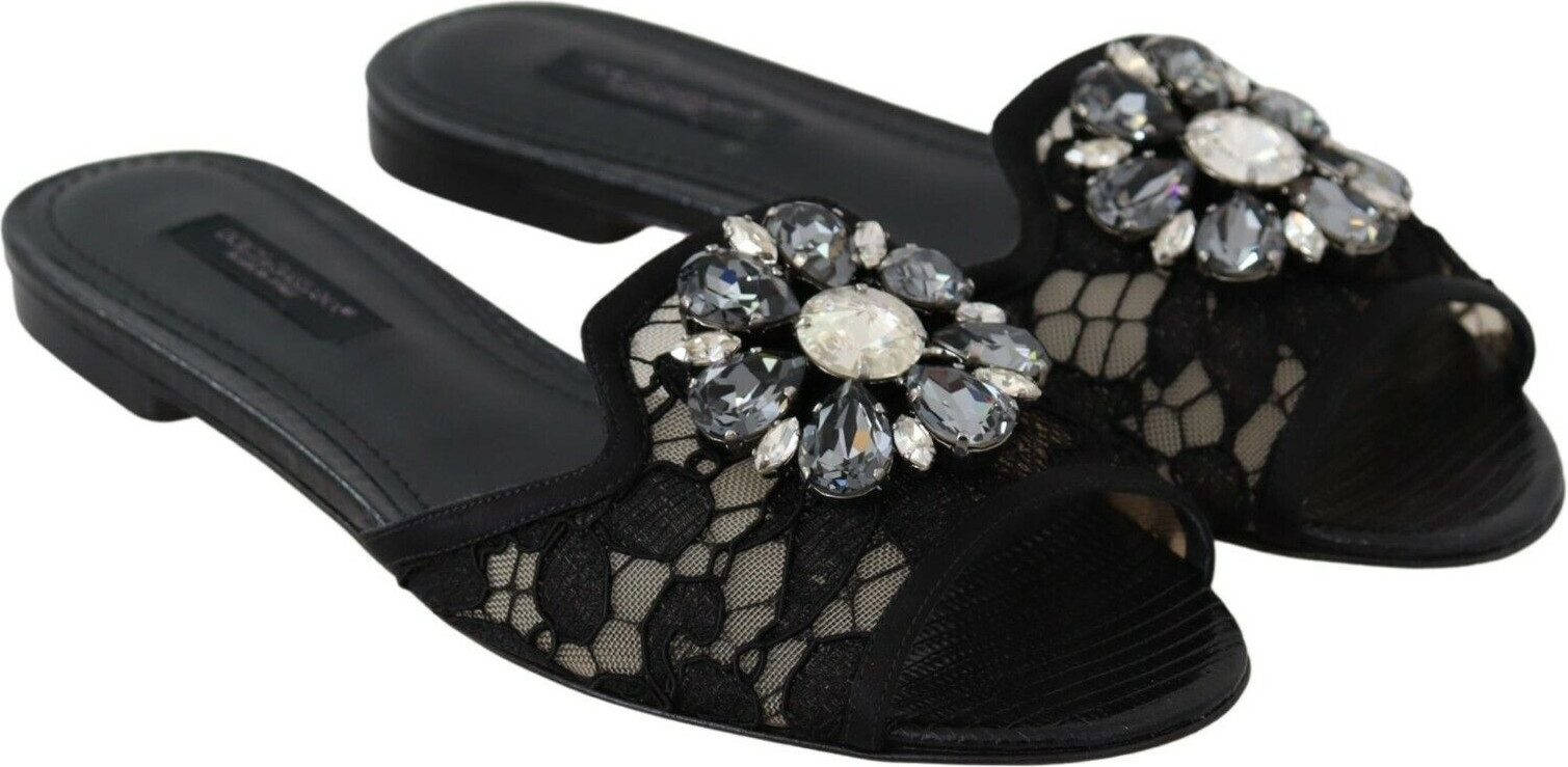 Dolce & Gabbana qora Taormina dantelli slazeri