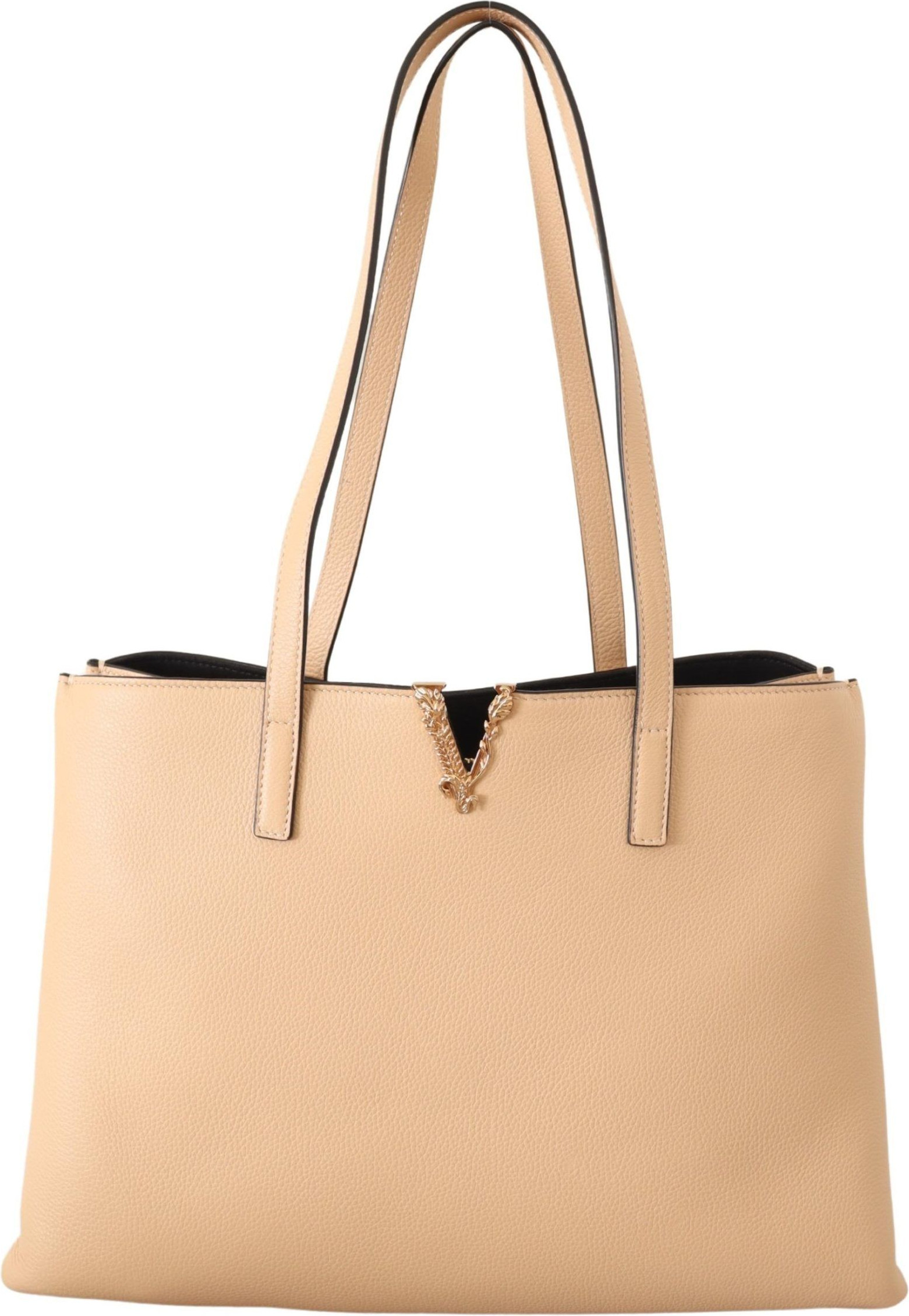 Versace Chic Nude Donli teridan tikilgan sumka-tote