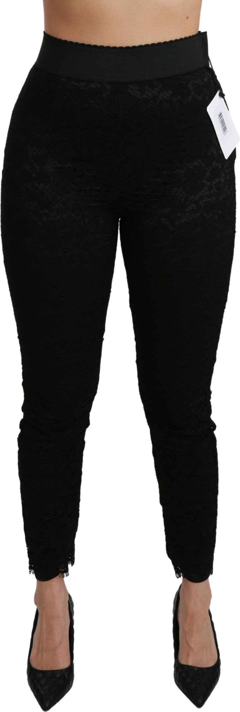Dolce & Gabbana qora dantelli shim