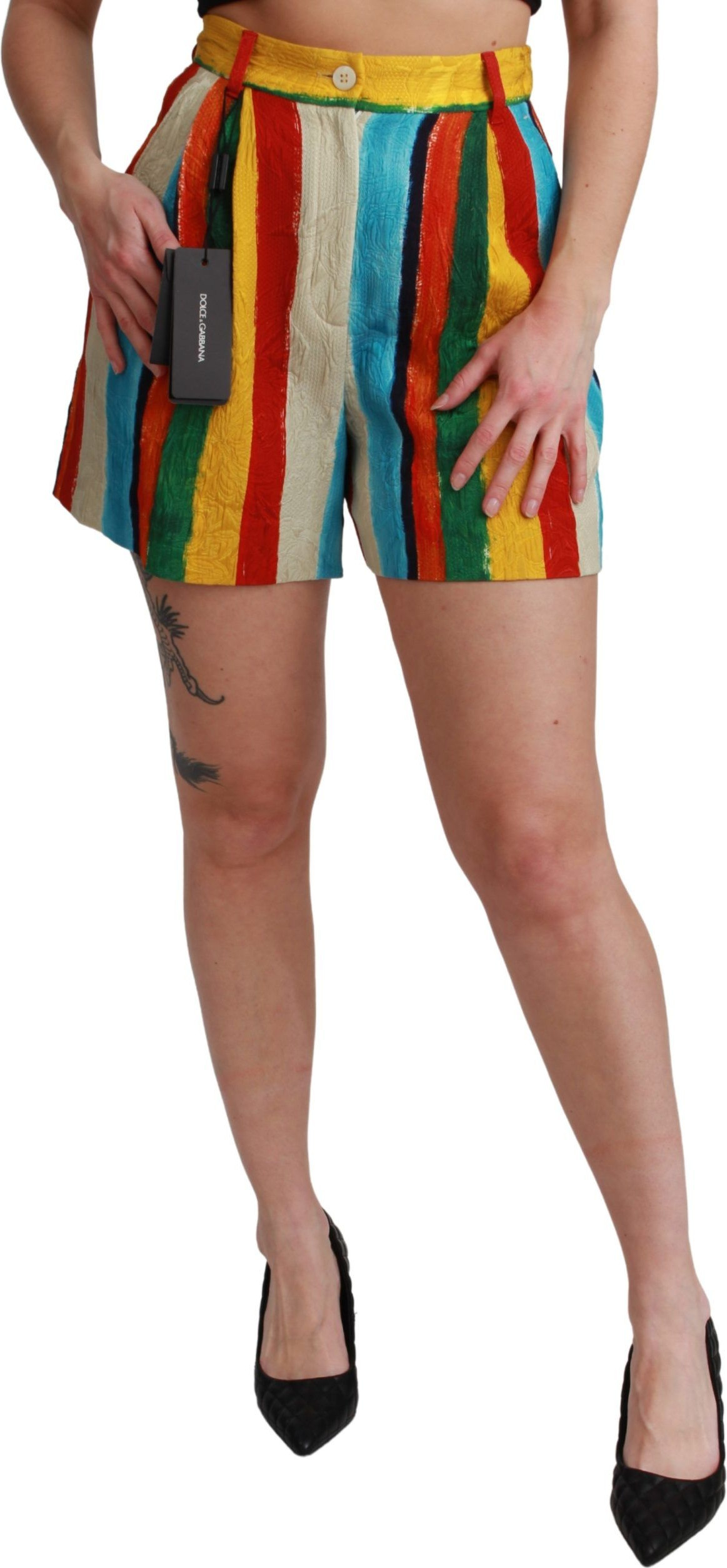 Шорты Dolce & Gabbana Multicolor Riga Pittorica