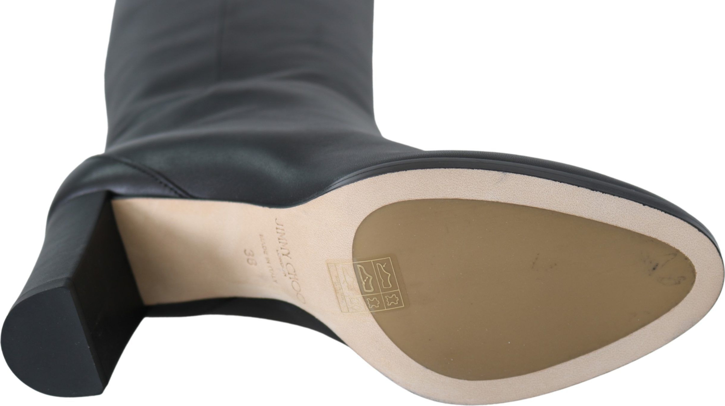 Jimmy Choo Elegant Black Calf Leather Tachel Izgichli etiklar