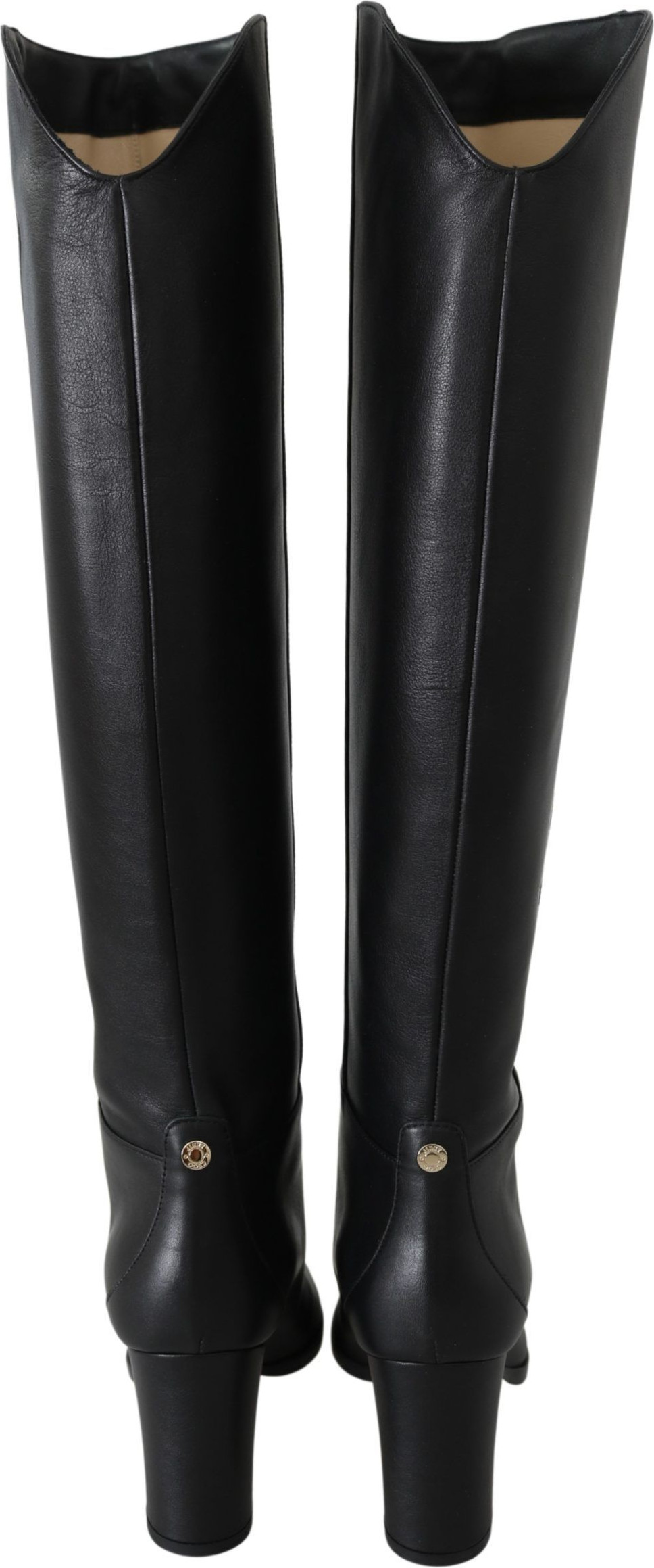 Jimmy Choo Elegant Black Calf Leather Tachel Izgichli etiklar