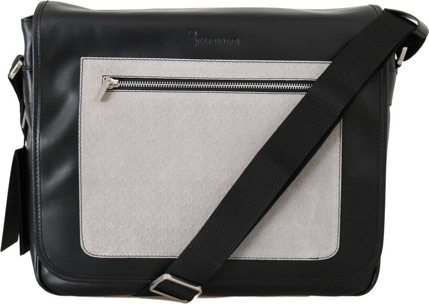 Messenger Bag Billionaire Elegant Ikki rangli teridan tikilgan Messenger Bag