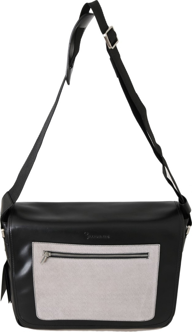 Messenger Bag Billionaire Elegant Ikki rangli teridan tikilgan Messenger Bag