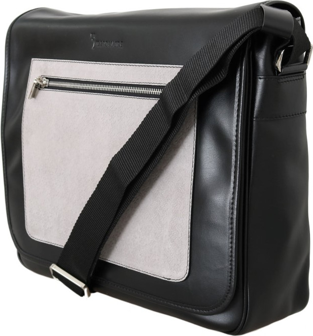 Messenger Bag Billionaire Elegant Ikki rangli teridan tikilgan Messenger Bag