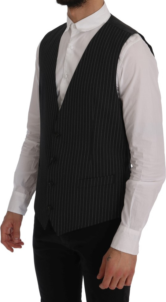 Vest Dolce & Gabbana Gray Wool Stretch