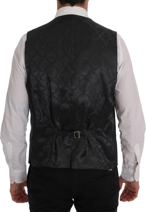 Vest Dolce & Gabbana Gray Wool Stretch