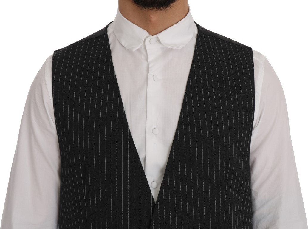 Vest Dolce & Gabbana Gray Wool Stretch