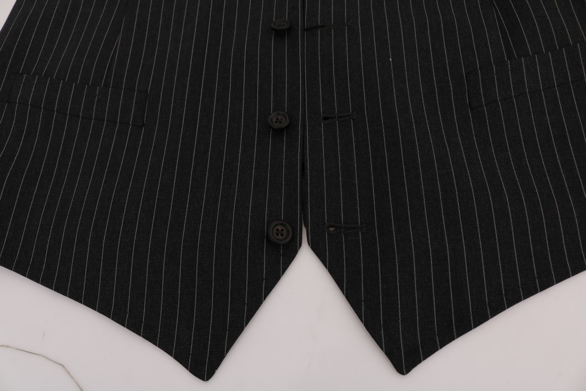 Vest Dolce & Gabbana Gray Wool Stretch