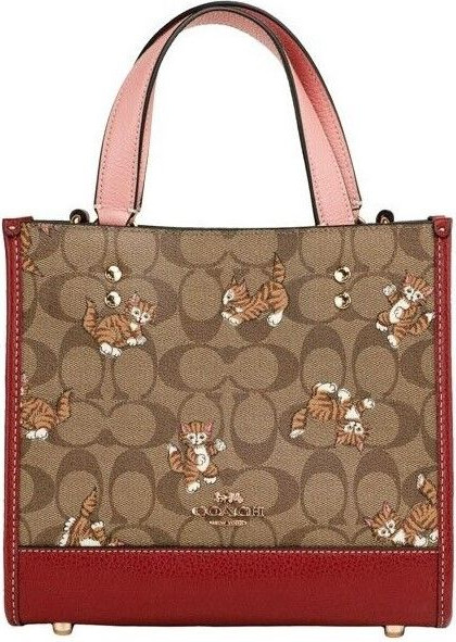 Coach Dempsey Small Kitten Signature Canvas Tote Bag