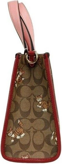Coach Dempsey Small Kitten Signature Canvas Tote Bag