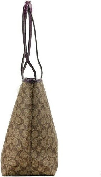 Shoulder Bag Coach Signature Coated Canvas City Tote