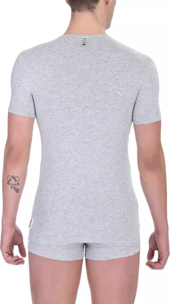 Футболка Bikkembergs Серая Хлопковая Мужская Футболка