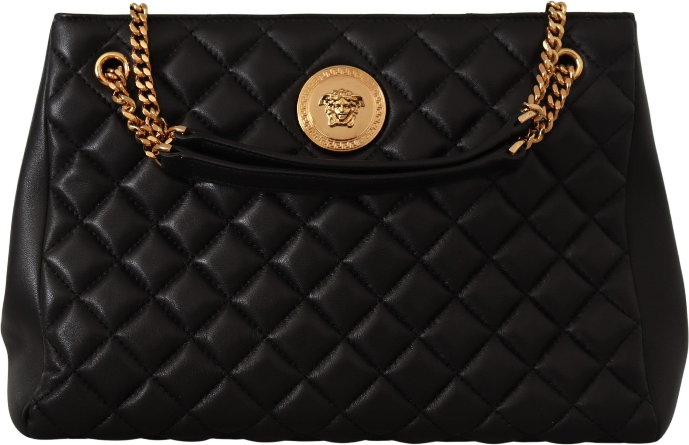 Sumka Tote Versace Elegant Katta Qora Nappa Terri Sumka