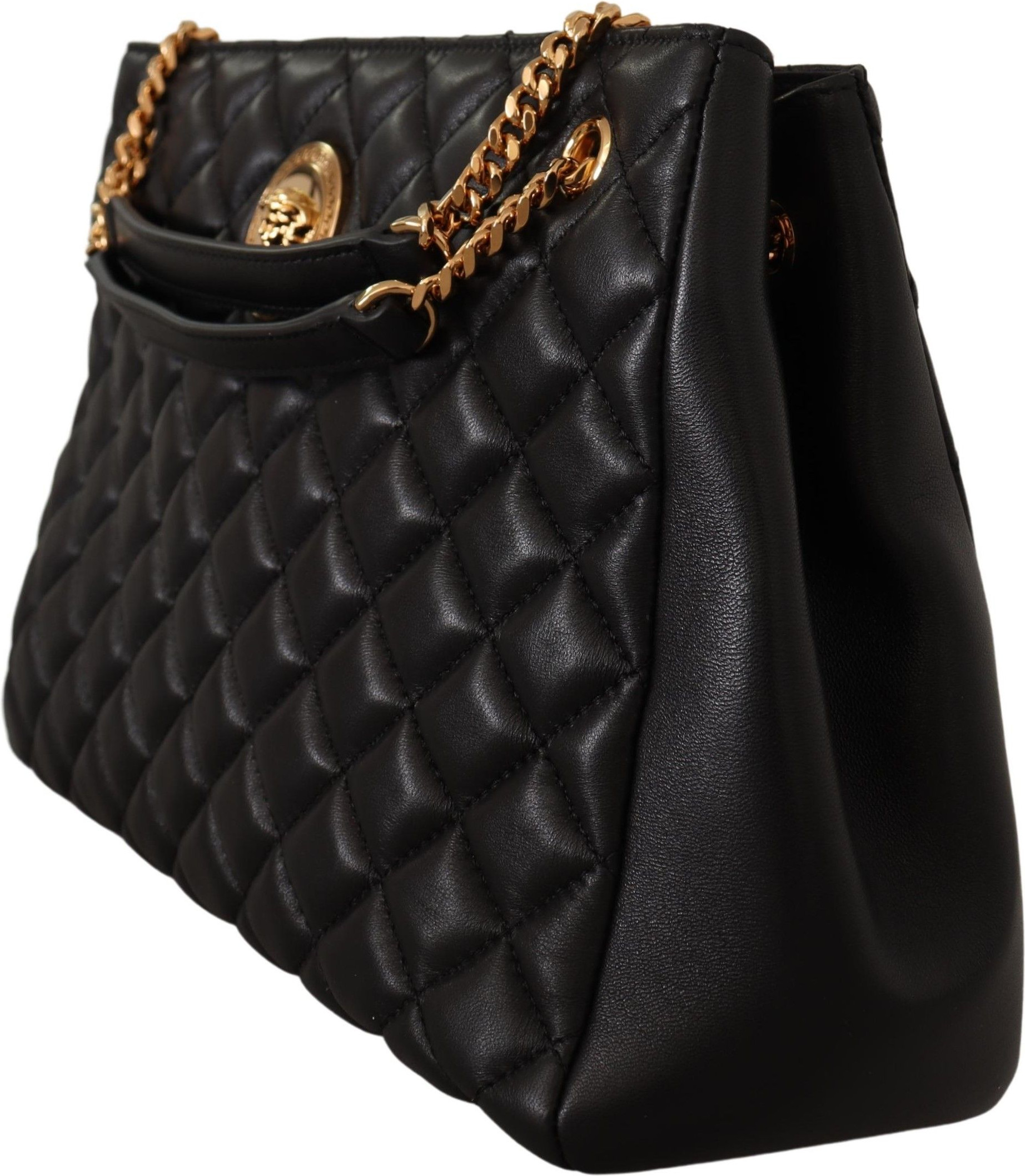 Sumka Tote Versace Elegant Katta Qora Nappa Terri Sumka