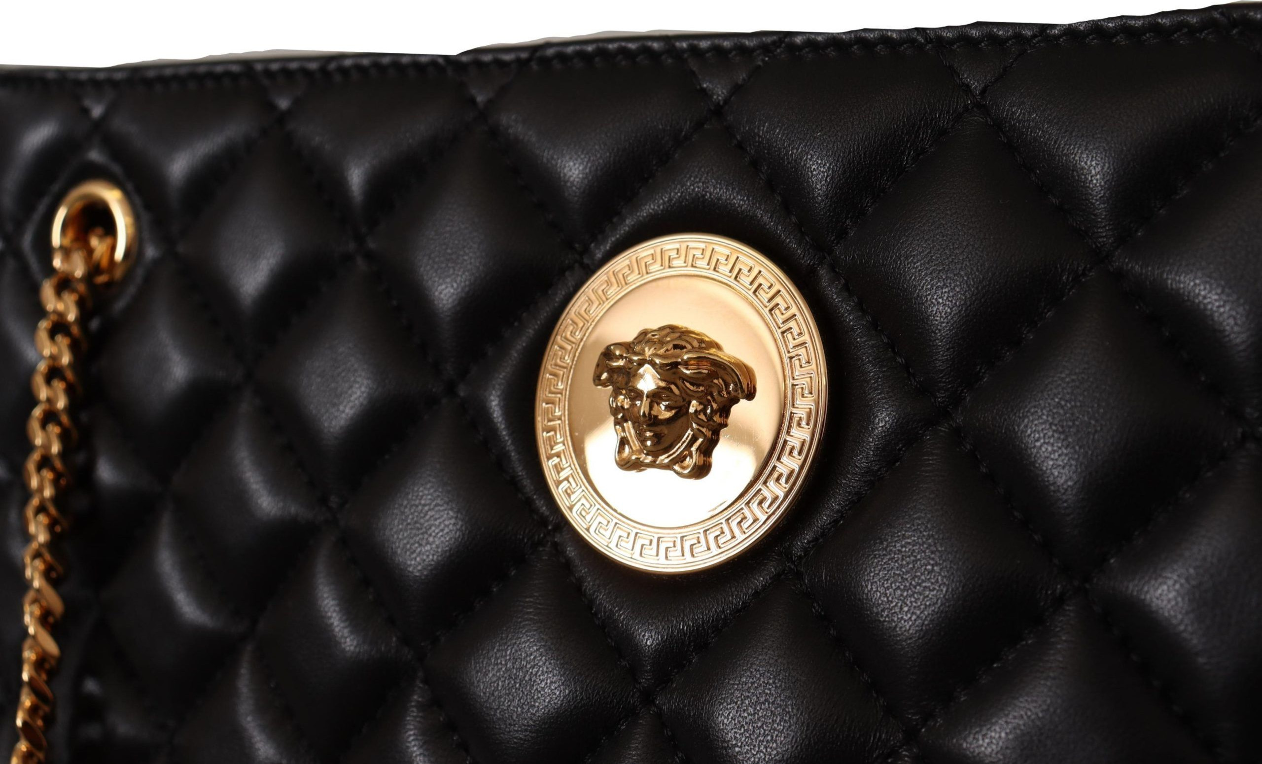Sumka Tote Versace Elegant Katta Qora Nappa Terri Sumka