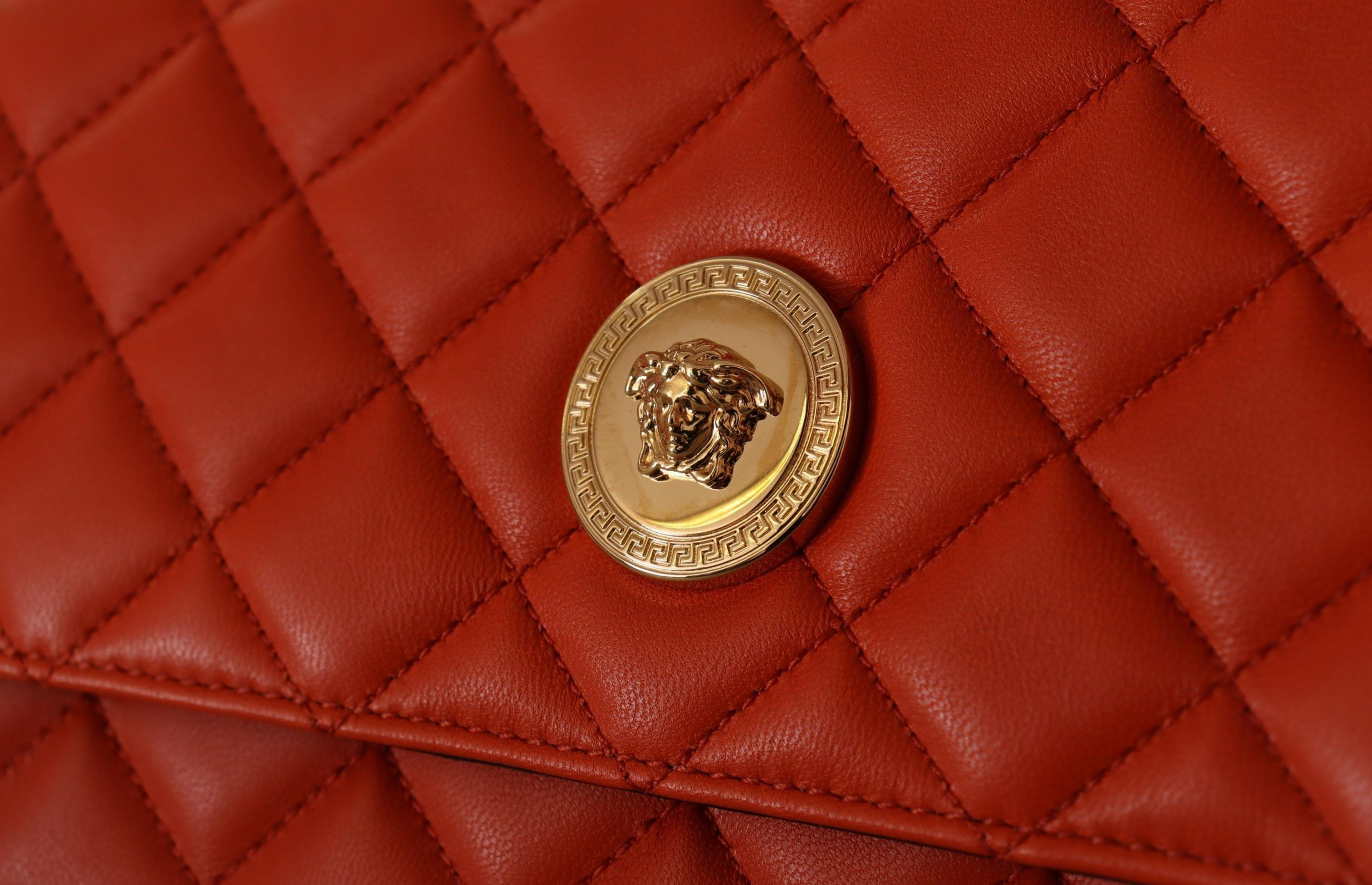 Сумка на плечо Versace Красная Вечерняя из кожи наппа