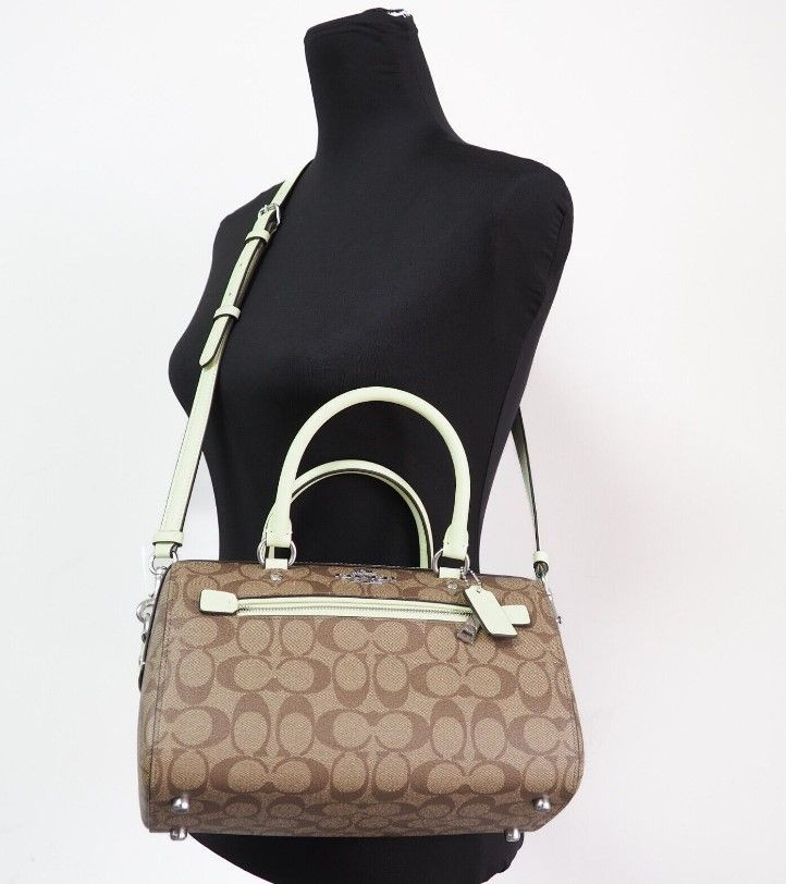 Satchel Handbag Coach Signature Medium Satchel Crossbody