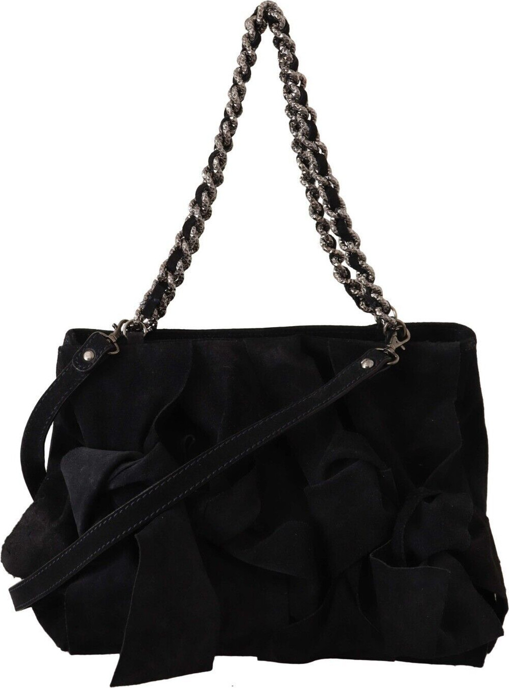 Crossbody sumkasi Ermanno Scervino Zikrsiz zamshli kumush detallar bilan