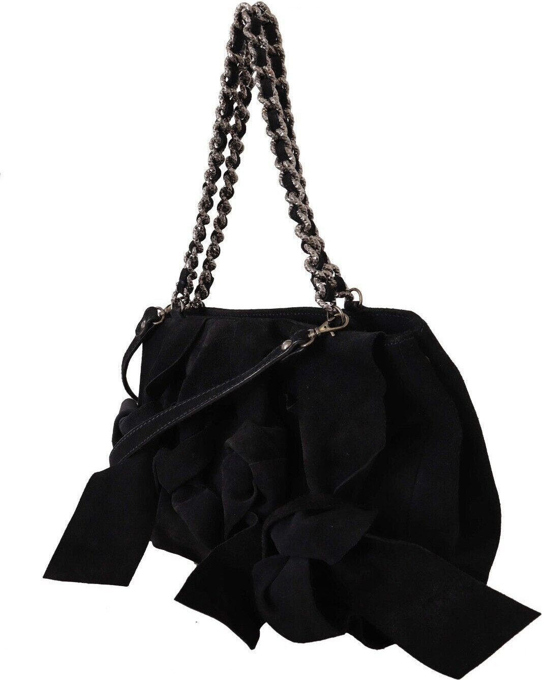 Crossbody sumkasi Ermanno Scervino Zikrsiz zamshli kumush detallar bilan