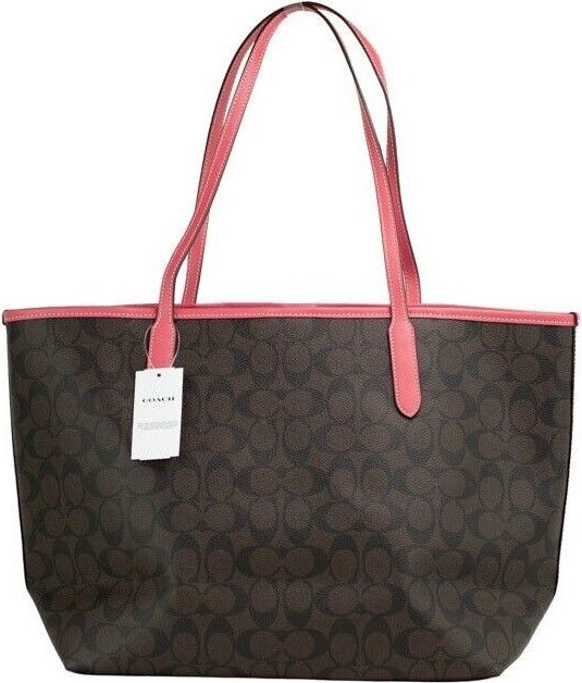 Сумка-тоут Coach Varsity Brown Watermelon с фирменным полотном