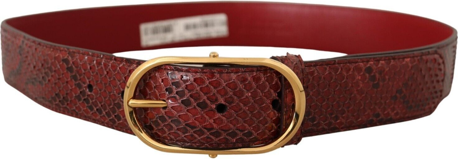 BelDolce & Gabbana Elegant Qizil Ilon Terisi Belbog'i
