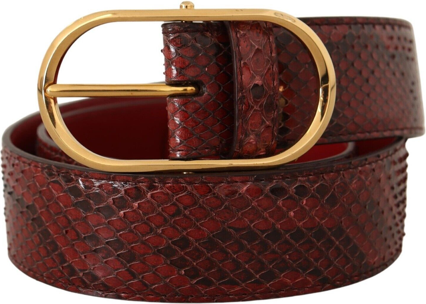 Belt Dolce & Gabbana Elegant Red Snakeskin Leather