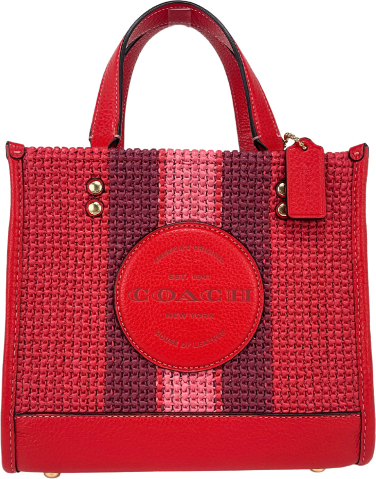 Tote Bag Coach Dempsey Straw Miami Red