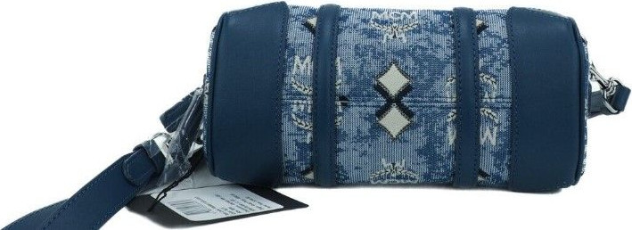 Satchel Crossbody Handbag MCM Boston Mini Vintage Jacquard Logo