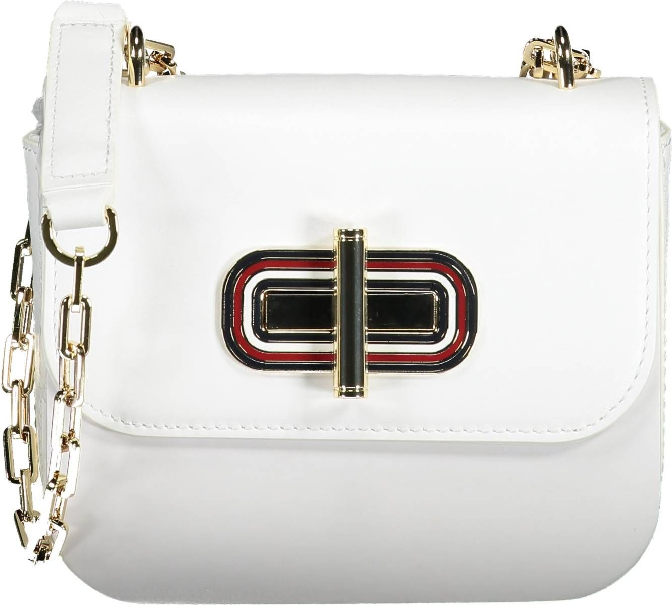 Ayollar uchun Tommy Hilfiger sumkasi, oq teri