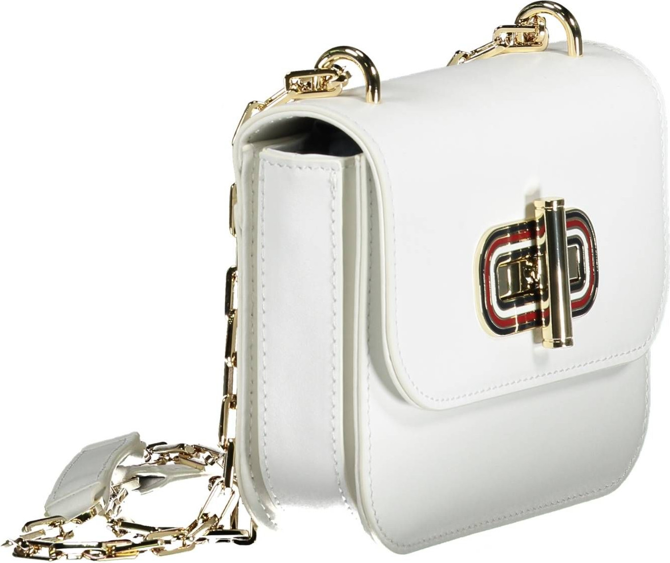 Ayollar uchun Tommy Hilfiger sumkasi, oq teri