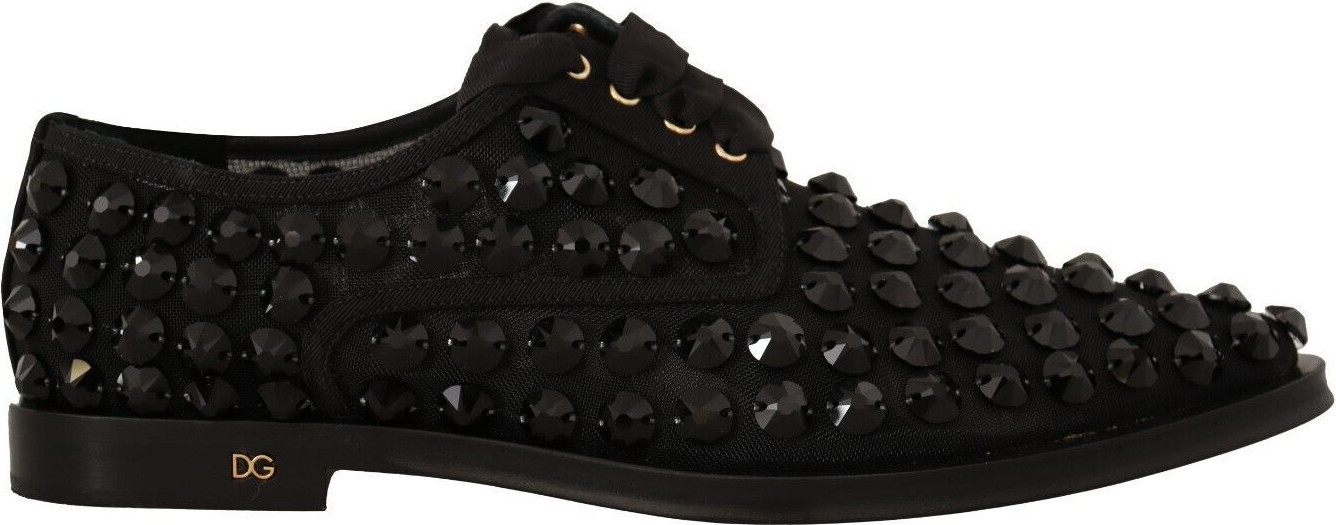 Dolce & Gabbana Qora Dantel Tufli Oyoq Kiyim Studded Rasmiy