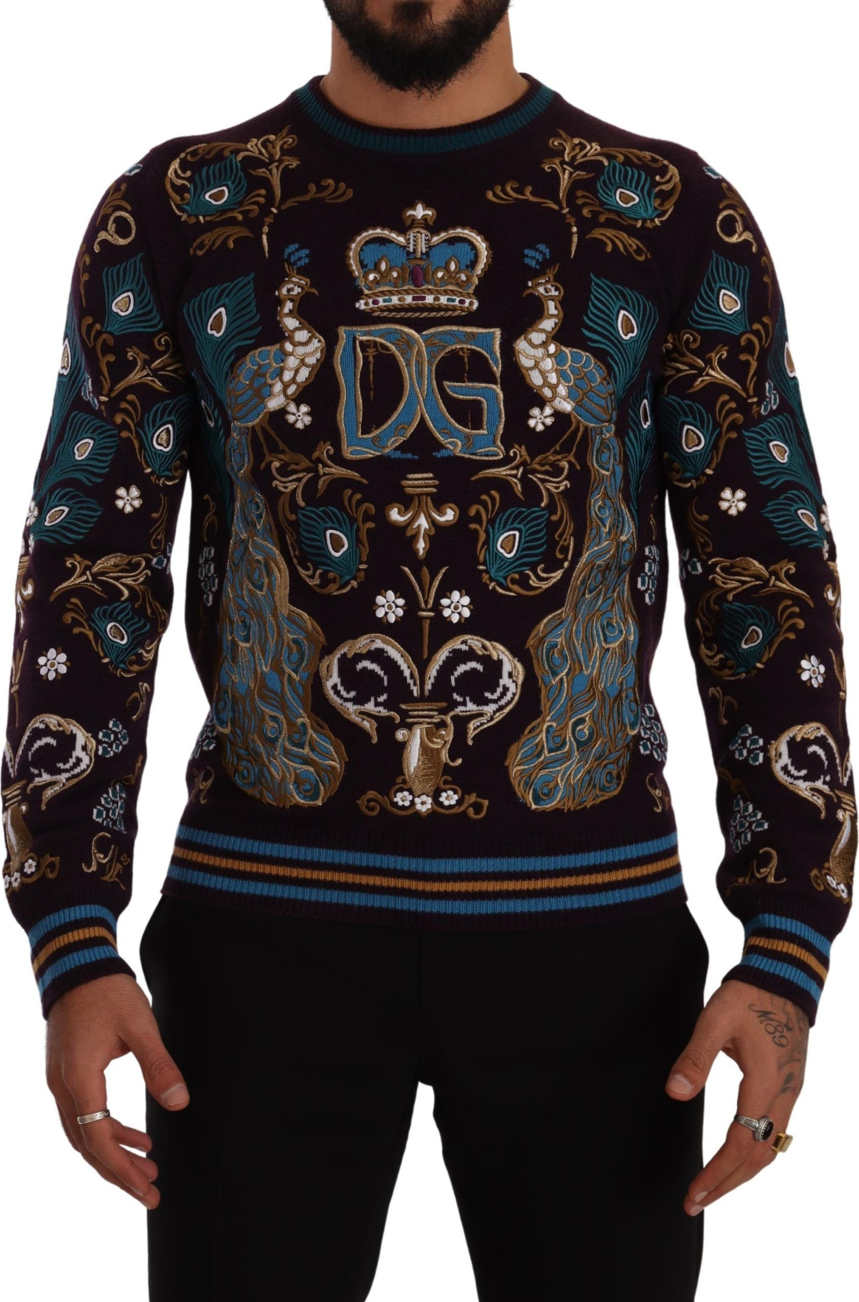 Dolce & Gabbana Bordeaux Kashemr Belbog'li Sviter