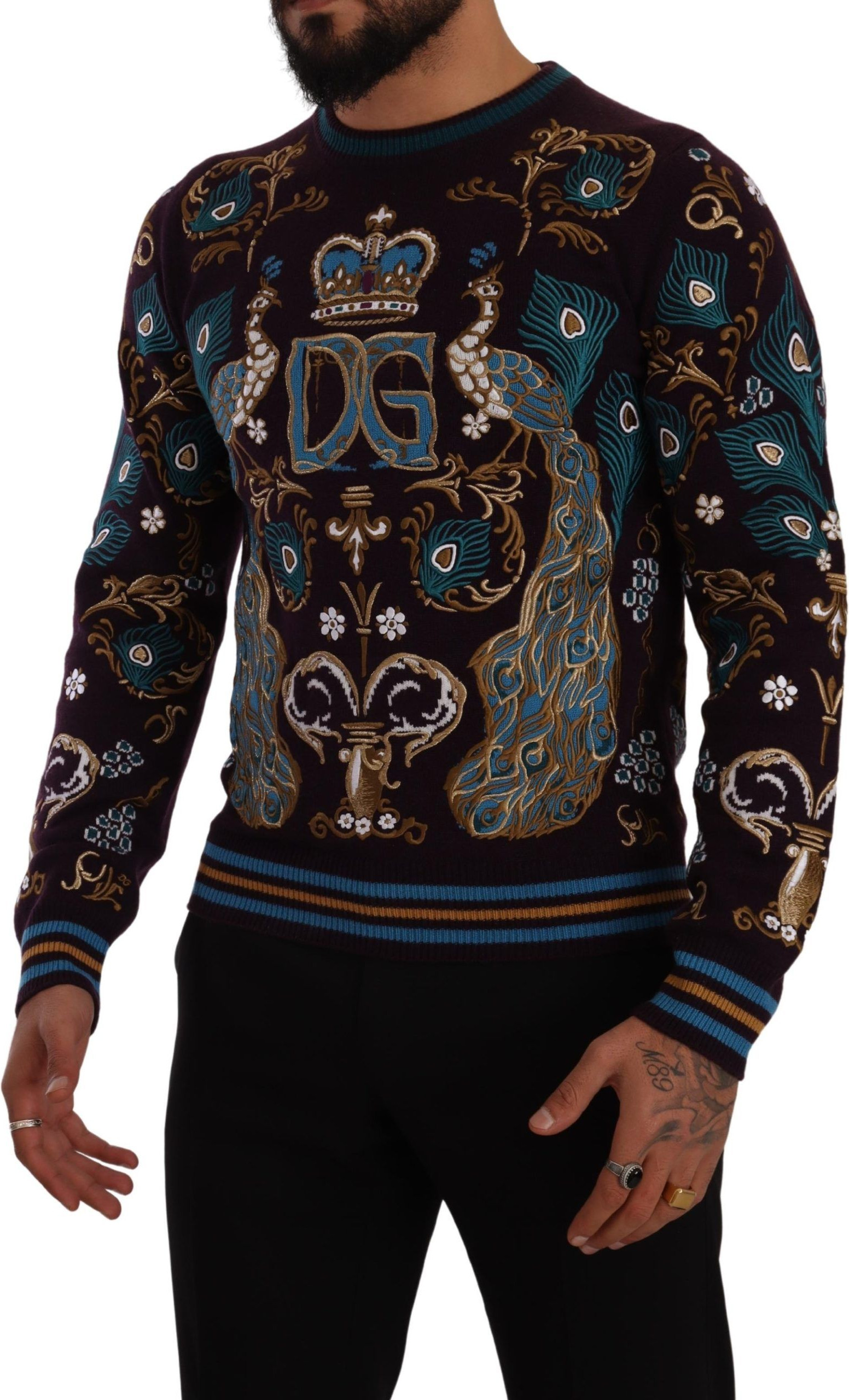 Dolce & Gabbana Bordeaux Kashemr Belbog'li Sviter