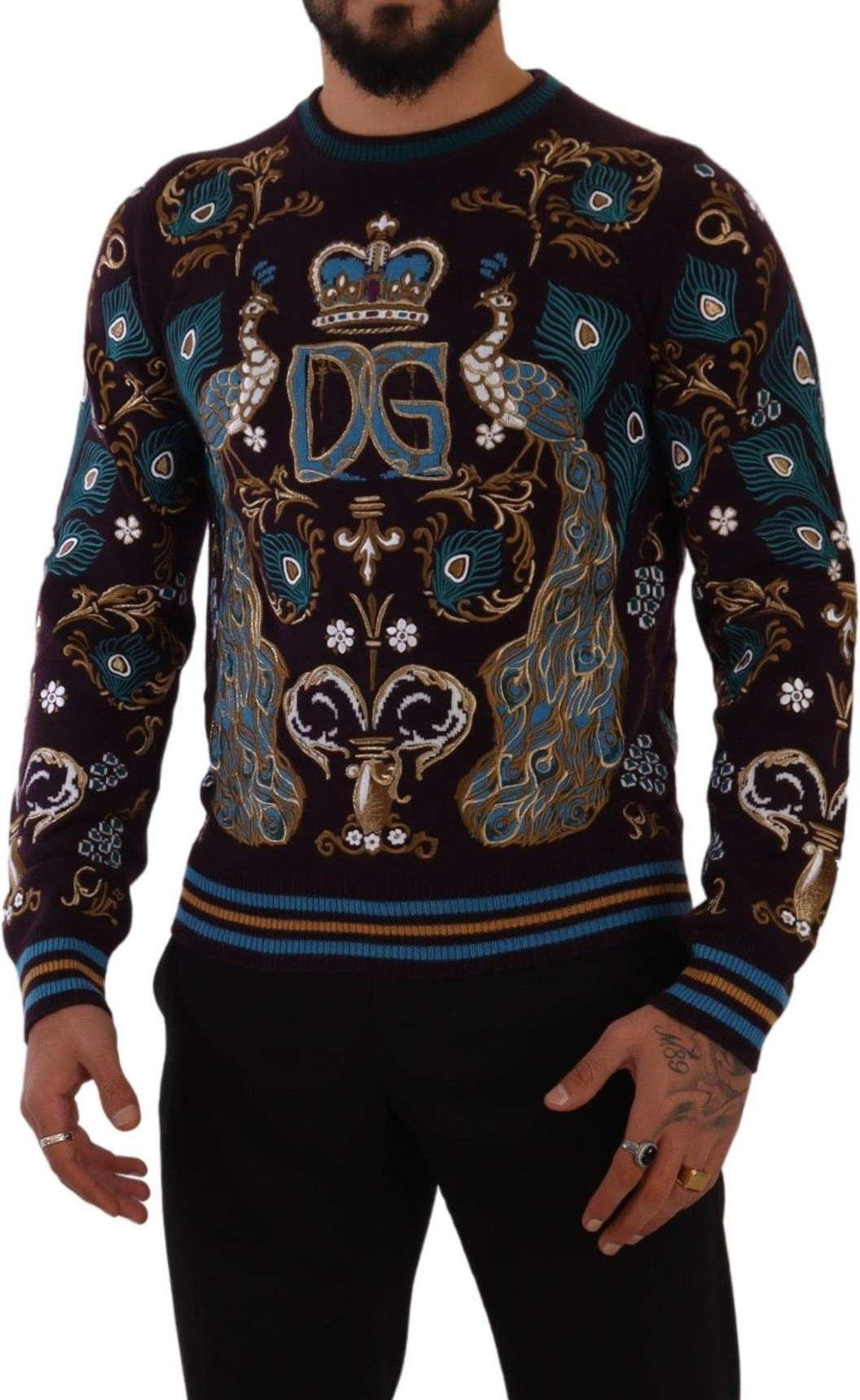 Dolce & Gabbana Bordeaux Kashemr Belbog'li Sviter