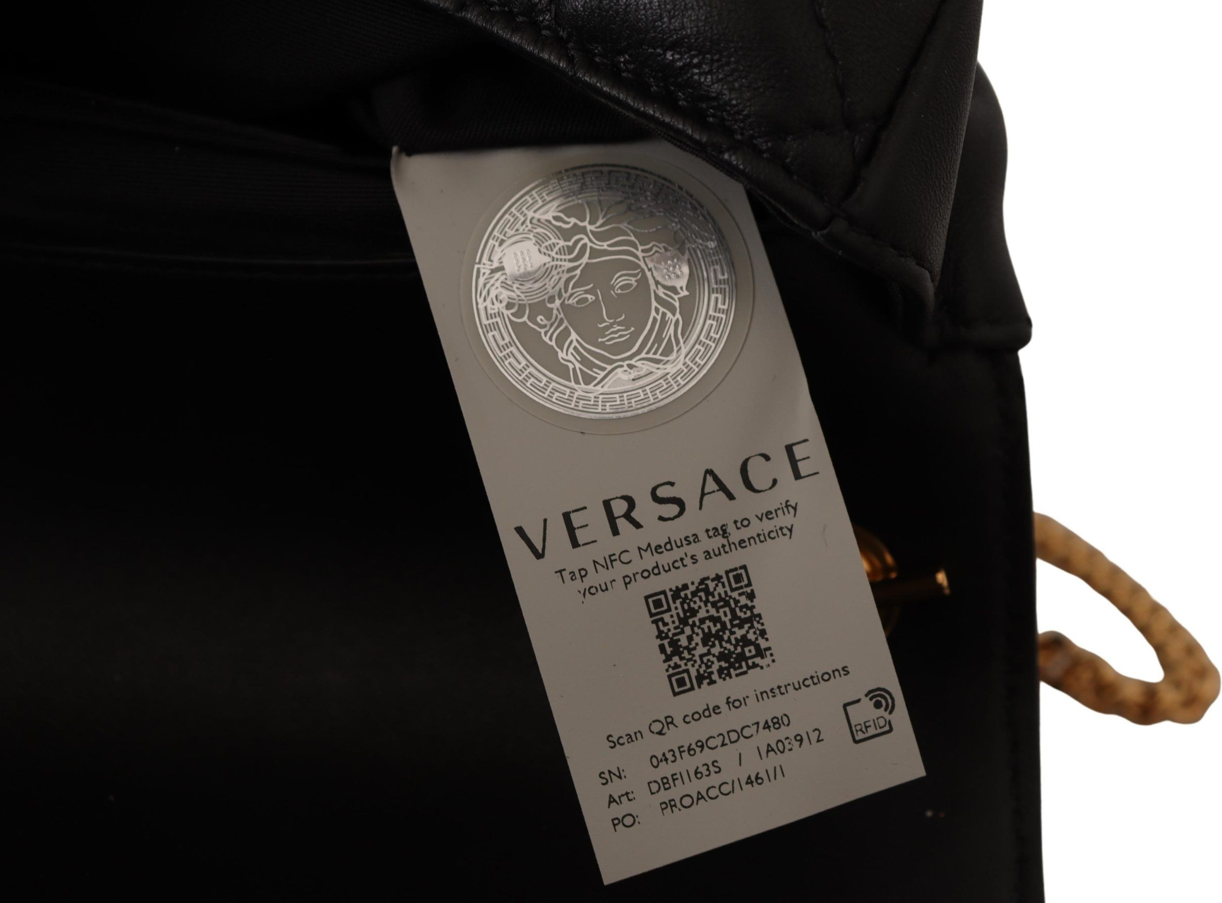 Сумка на плечо Versace Элегантная Стеганая Наппа Кожа