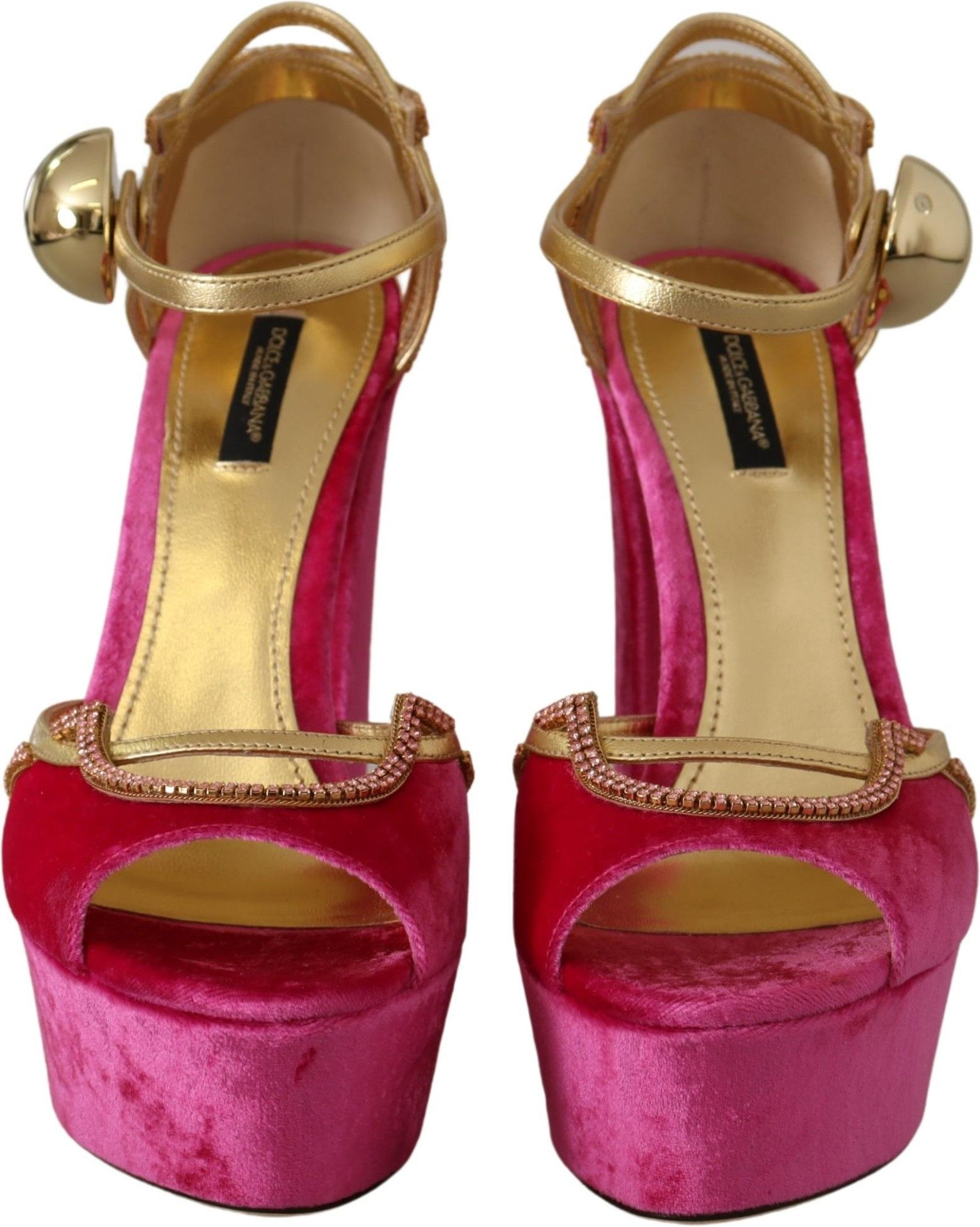 Dolce & Gabbana Yashil Belbogli Kristalli Zamsh To'piqbog'li Sandallar