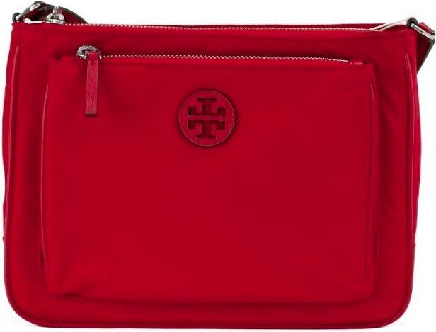 Crossbody Handbag Tory Burch Small Brilliant Red Nylon Swingpack