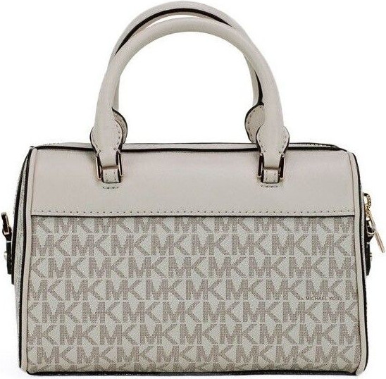 Handbag Michael Kors Travel XS Light Cream Signature PVC Duffle Crossbody